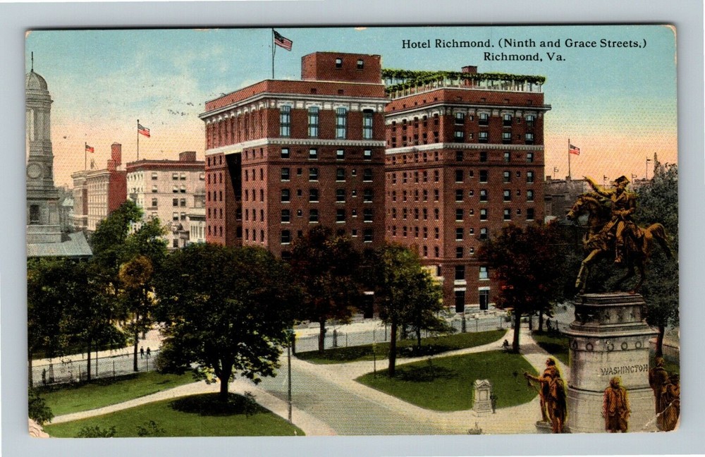 Richmond VA-Virginia, Hotel Richmond Vintage Souvenir Postcard