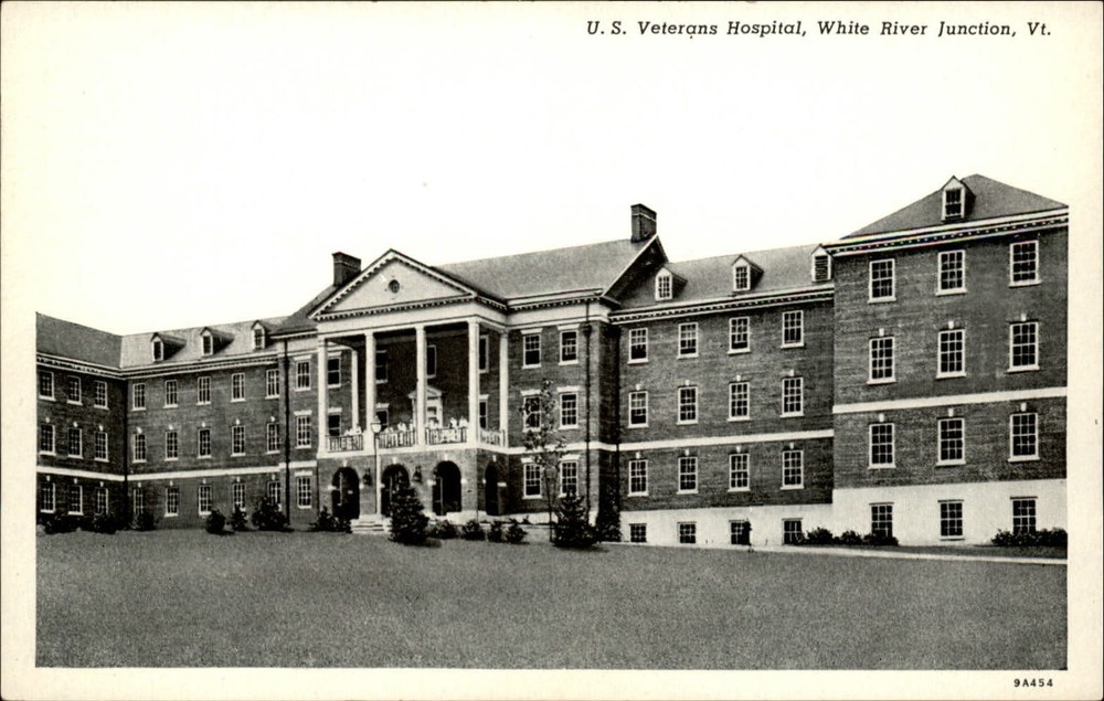 US Veterans Hospital ~ White River Junction Vermont ~ vintage postcard