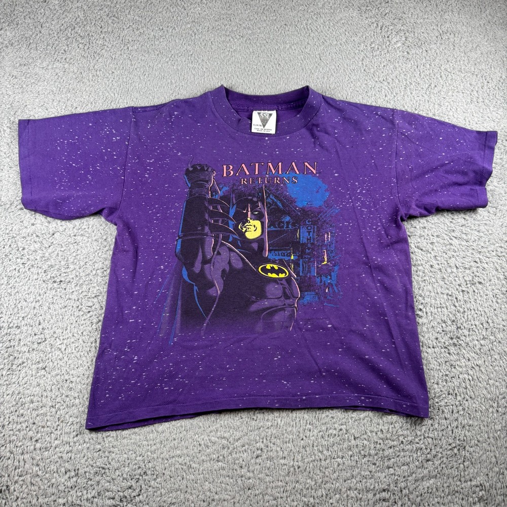Rare Vtg 90's Batman Returns Kids Youth Shirt XL 14/16 DC Comics Single Stitch