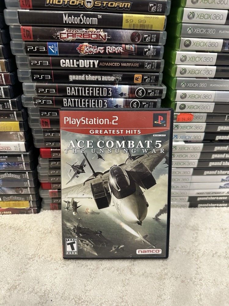 Ace Combat 5 The Unsung War (Sony Playstation 2, PS2) Complete CIB Tested-image