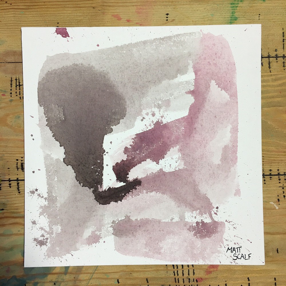 Matt Scalf 12x12 Canvas Panel Abstract Expressionism Modern Contemporary Signed