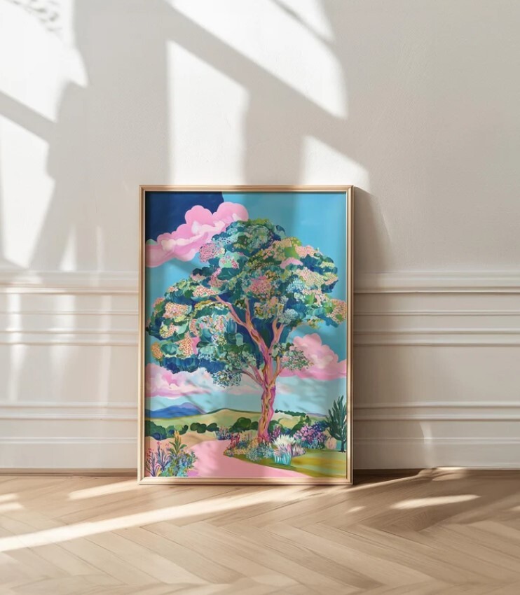 Abstract Maximalist Landscape Wall Art for Grandmillennia Scenery Decor-image