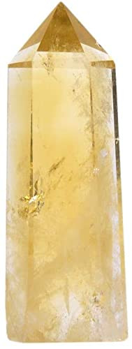 Natural Citrine Healing Crystal Hexagonal Pointed Reiki Chakra Facet Gemstone