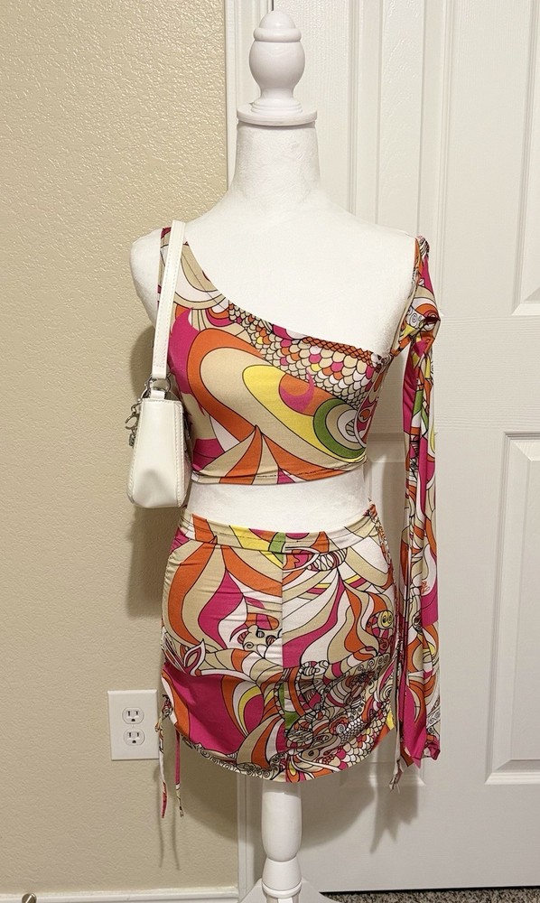 Vintage Y2K Apple Bottoms Multicolored Grail Boho Dress Set
