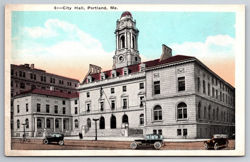 City Hall Portland ME C1910's WB Postcard P10