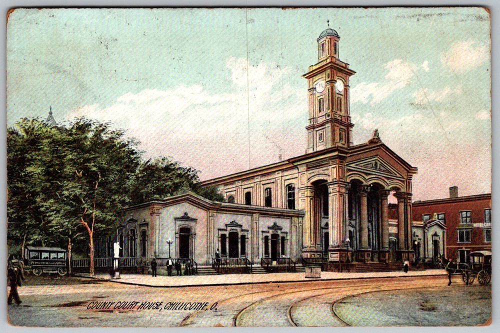Antique Postcard County Court House Chillicothe, OH 1900s