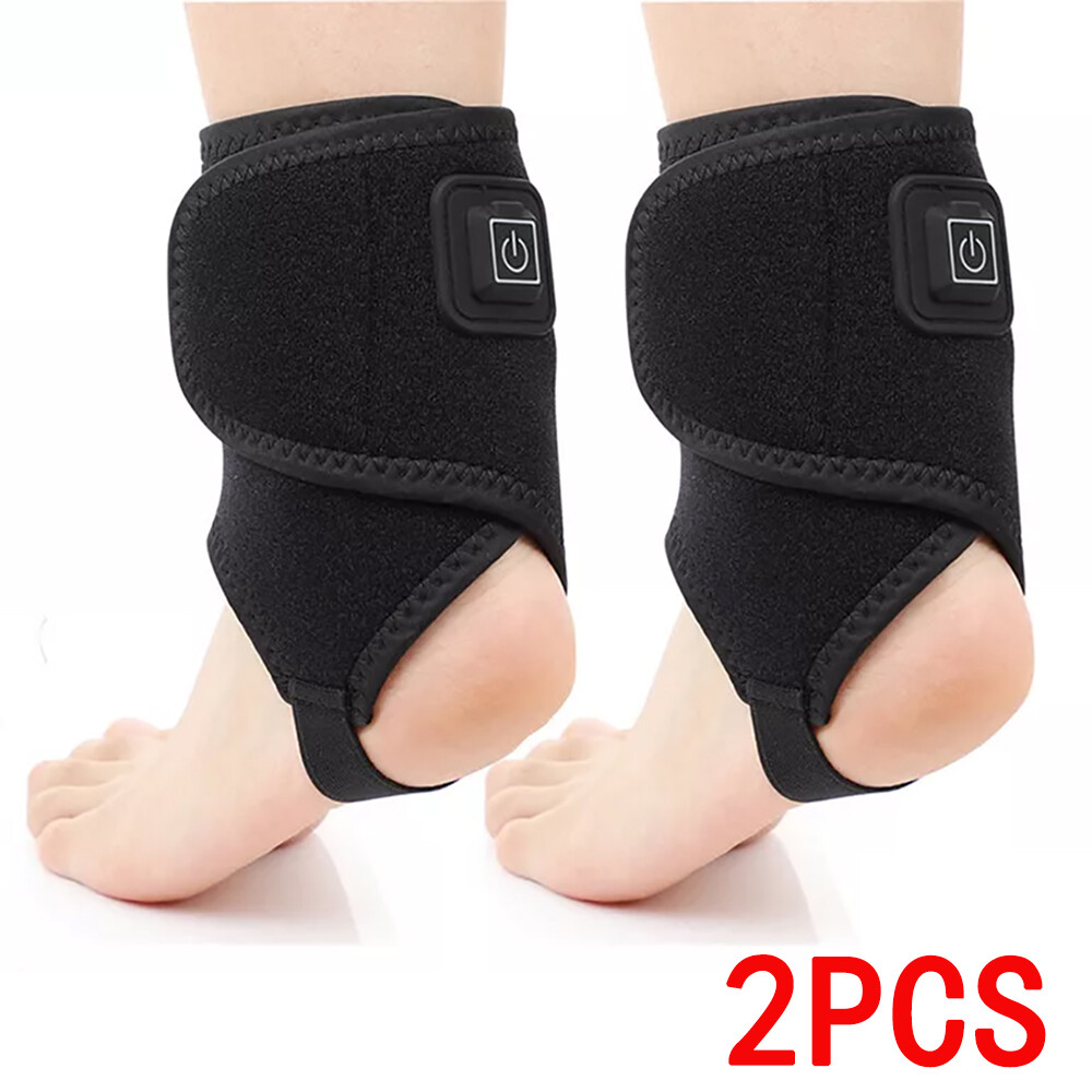 3 Heating Modes Ankle Warmer for Achilles Tendonitis and Plantar Fasciitis Relief - 2 Pack-image