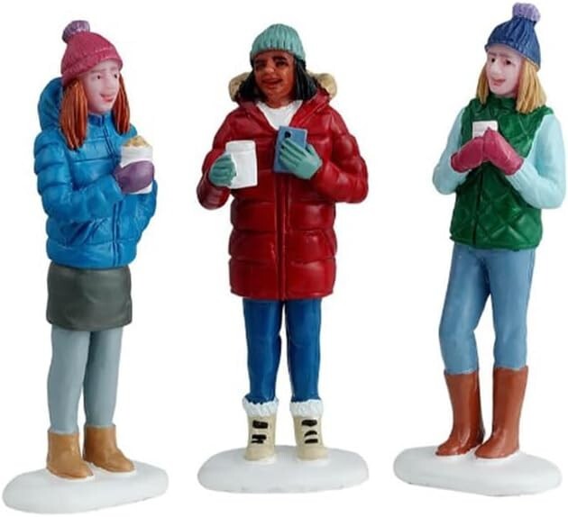 Lemax Hot Cocoa with Friends Christmas Village Figurine Set of 3 #42316 New