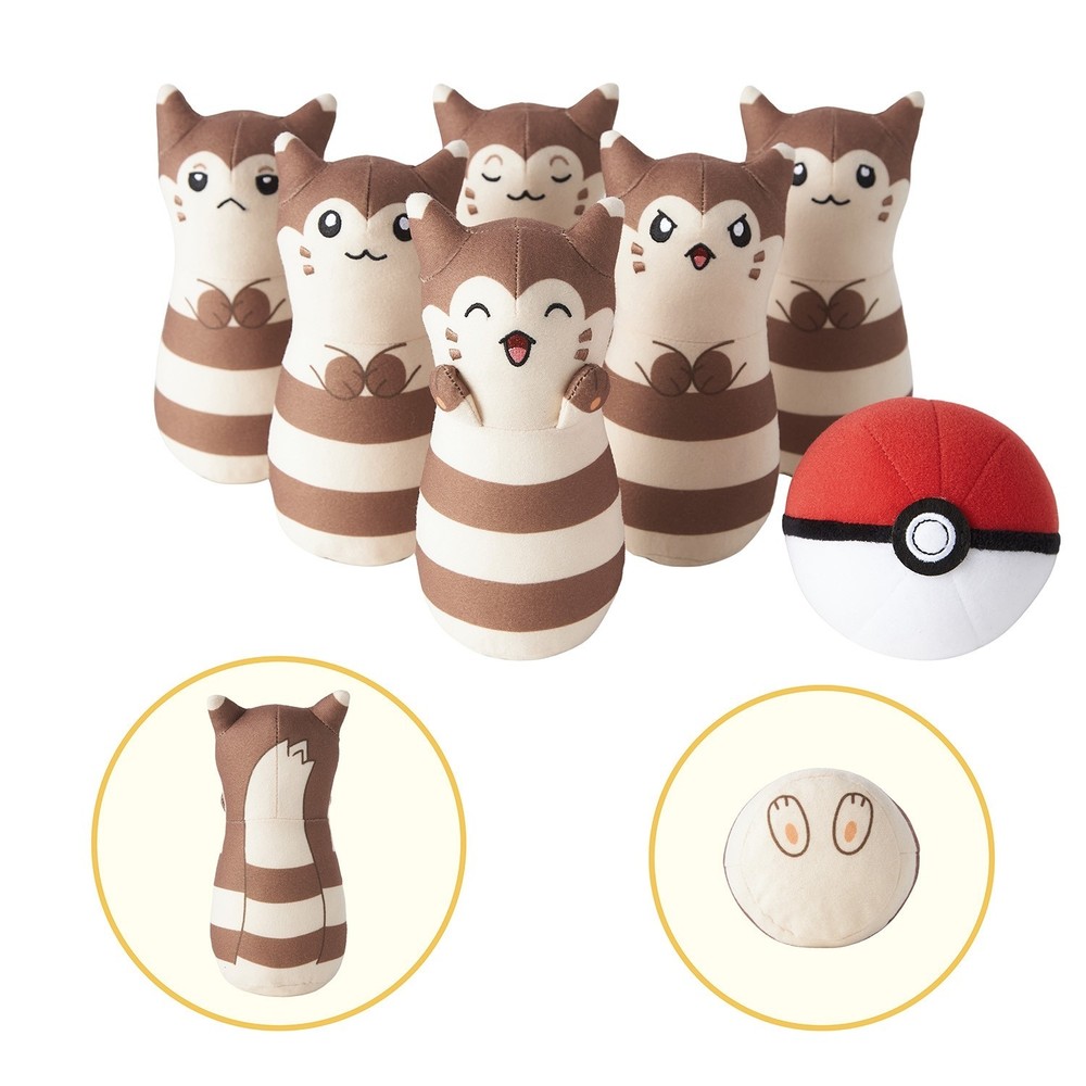 [Japan Limited] Pokemon Center Furret Get Monster Ball Plush Toy Set Official