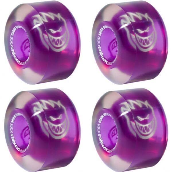 Spitfire Wheels Sapphire Cruiser Clear/Purple Skate Wheels 58mm 90a (Set of 4)