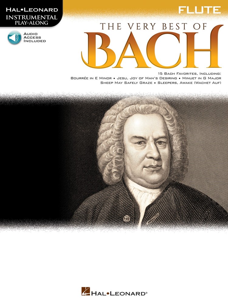 The Very Best of Bach for Flute Solo Sheet Music Play-Along Book Online Audio