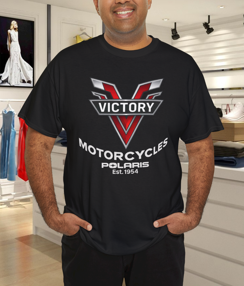 New Victory Motorcycles Logo Men's T-Shirt American Style T Shirt