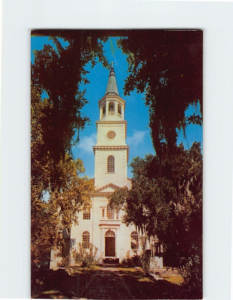 Postcard St. Helena Episcopal Church Beaufort South Carolina USA