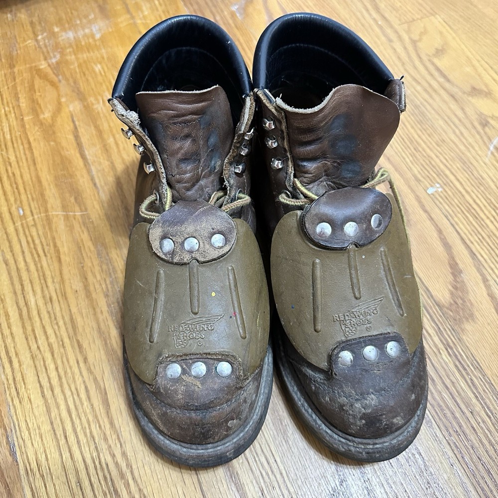 Red Wing Met Guard Work Boots Leather Steel Toe Work Boots