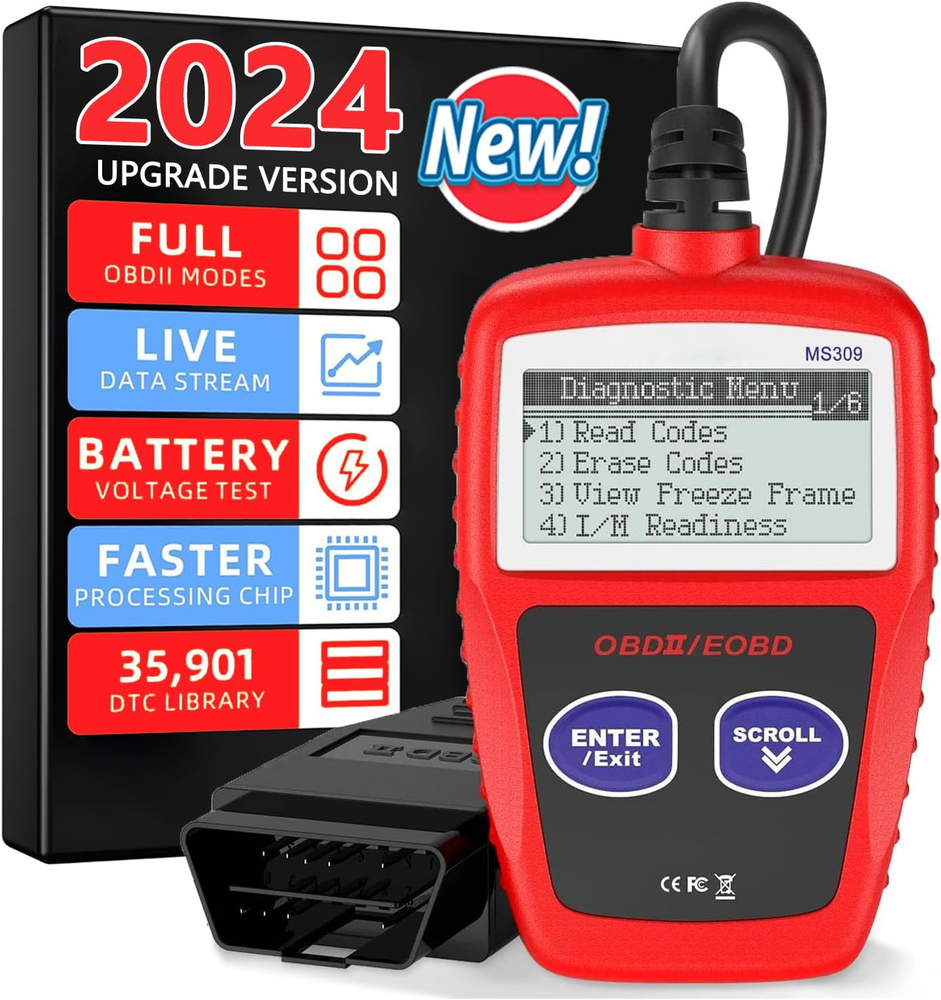 Car Code Reader OBD2 Scanner MS309 Universal Car Engine Fault Code Reader, Enhan