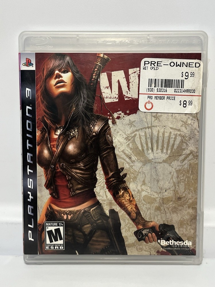 Wet (Sony PlayStation 3, 2009) No Manual - Tested