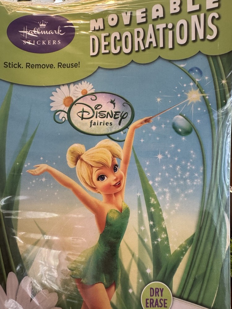 TINK Disney Fairies Tinker Bell Moveable Decorations Big Reusable Stickers NEW