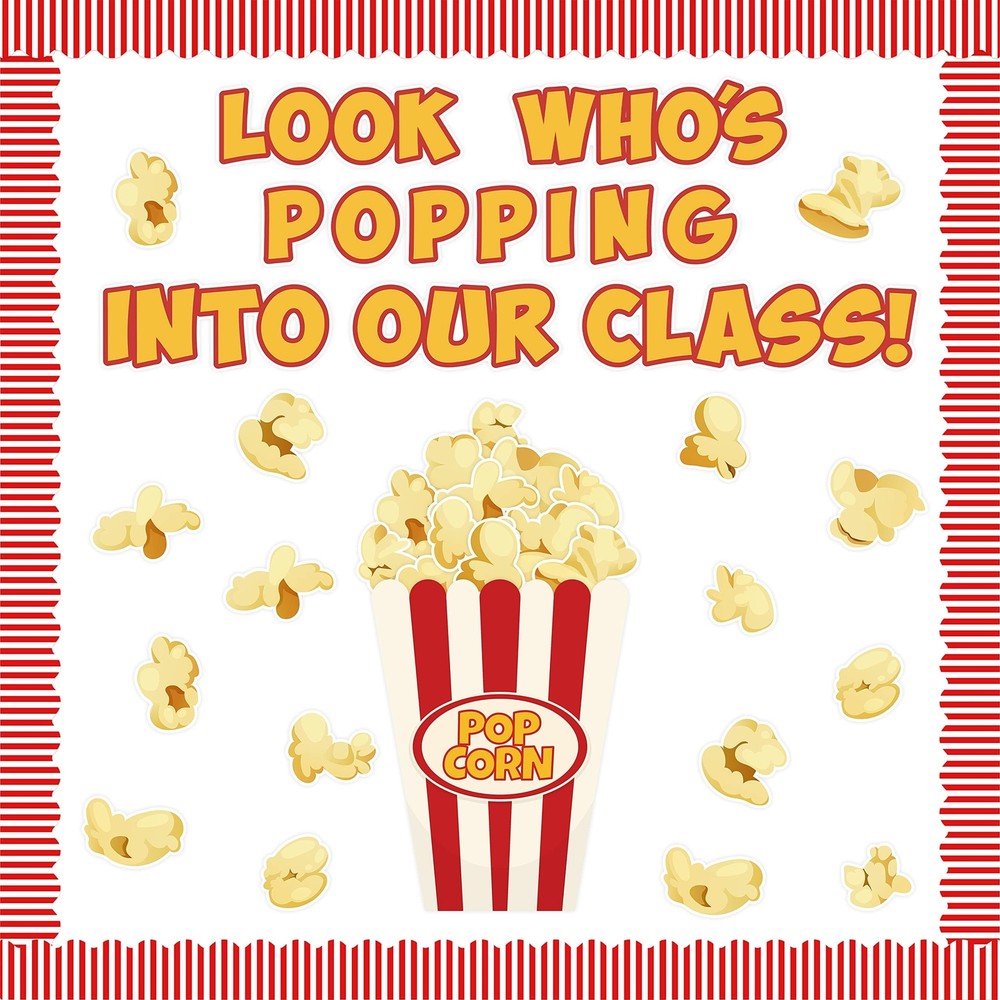 AsodSway Back to School 113P Popcorn Bulletin Board Cutouts Classroom Decorat...