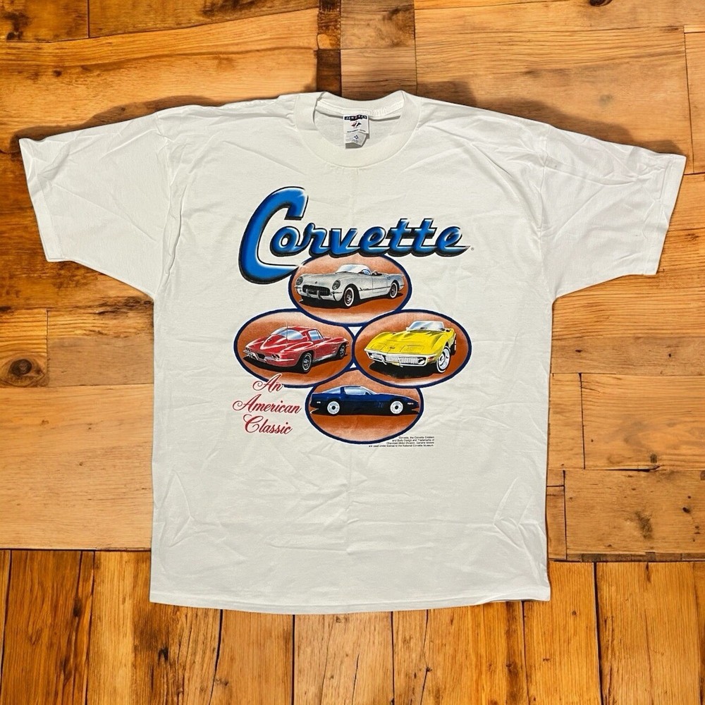 Vintage 90’s Corvette Chevy Classic Cars T Shirt Size XL