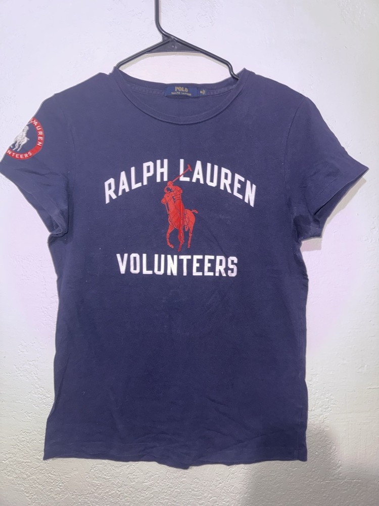 Vintage Ralph Lauren Blue Volunteer  Short Sleeve T-shirt