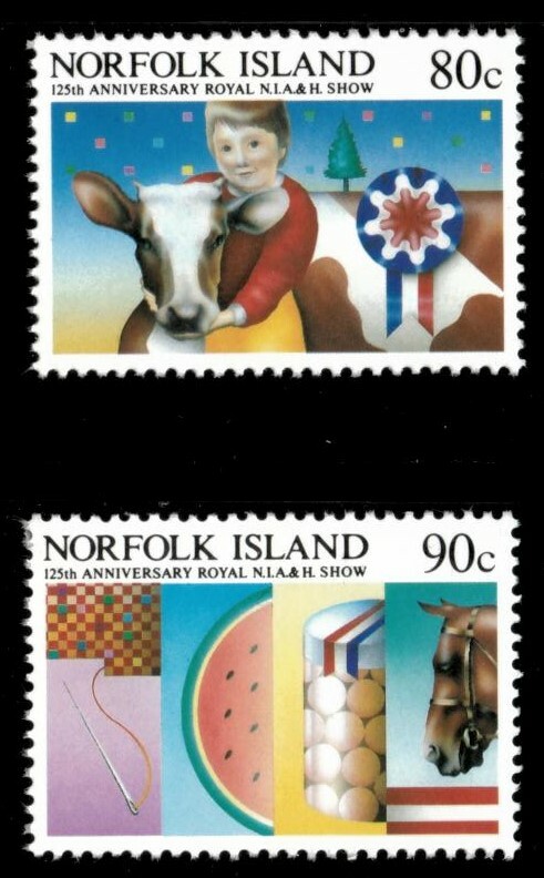 Norfolk Island 1985 - Royal Agricultural Show - Set of 2v - Scott 371-72 - MNH