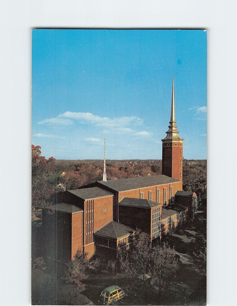 Postcard Weaver Chapel Thomas Library Wittenberg University Springfield Ohio