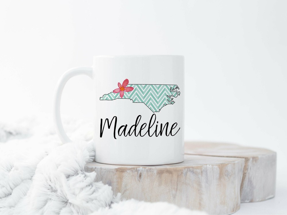 Custom Home State Mug Custom North Carolina Mug North Carolina Mugs Custom State