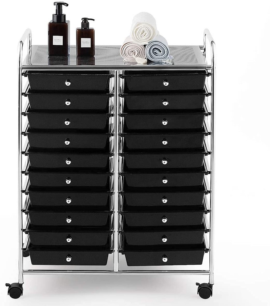 FUTADA 20-Drawer Rolling Storage Cart Mobile Utility Organizer for Sundries and Essentials