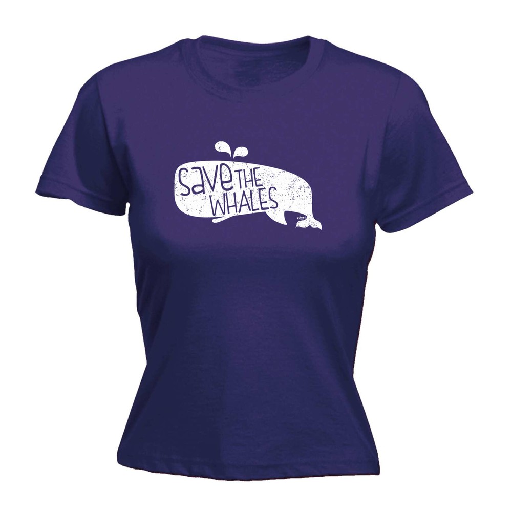 Save The Whales - Womens T Shirt Funny T-Shirt Novelty gift tshirt