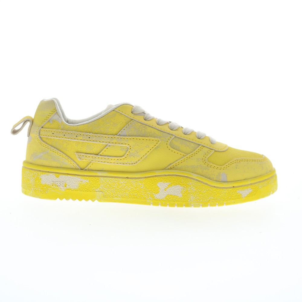 Diesel S-Ukiyo V2 Low Mens Yellow Leather Lifestyle Sneakers Shoes 9