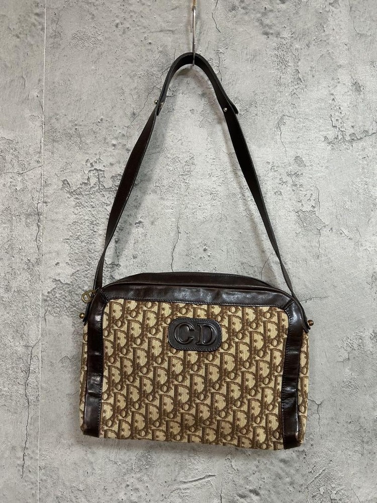 Vintage Christian Dior Monogram Canvas Shoulder Bag