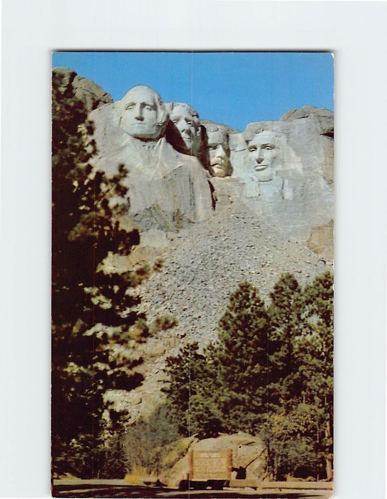 Postcard Mt Rushmore Memorial Shrine Of Democracy Black Hills South Dakota