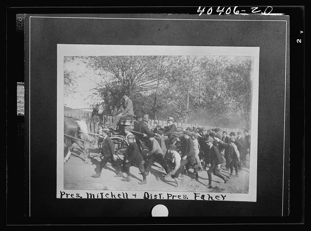 Shenandoah Pennsylvania John Mitchell UMWA coal town arrival 1902 carriage