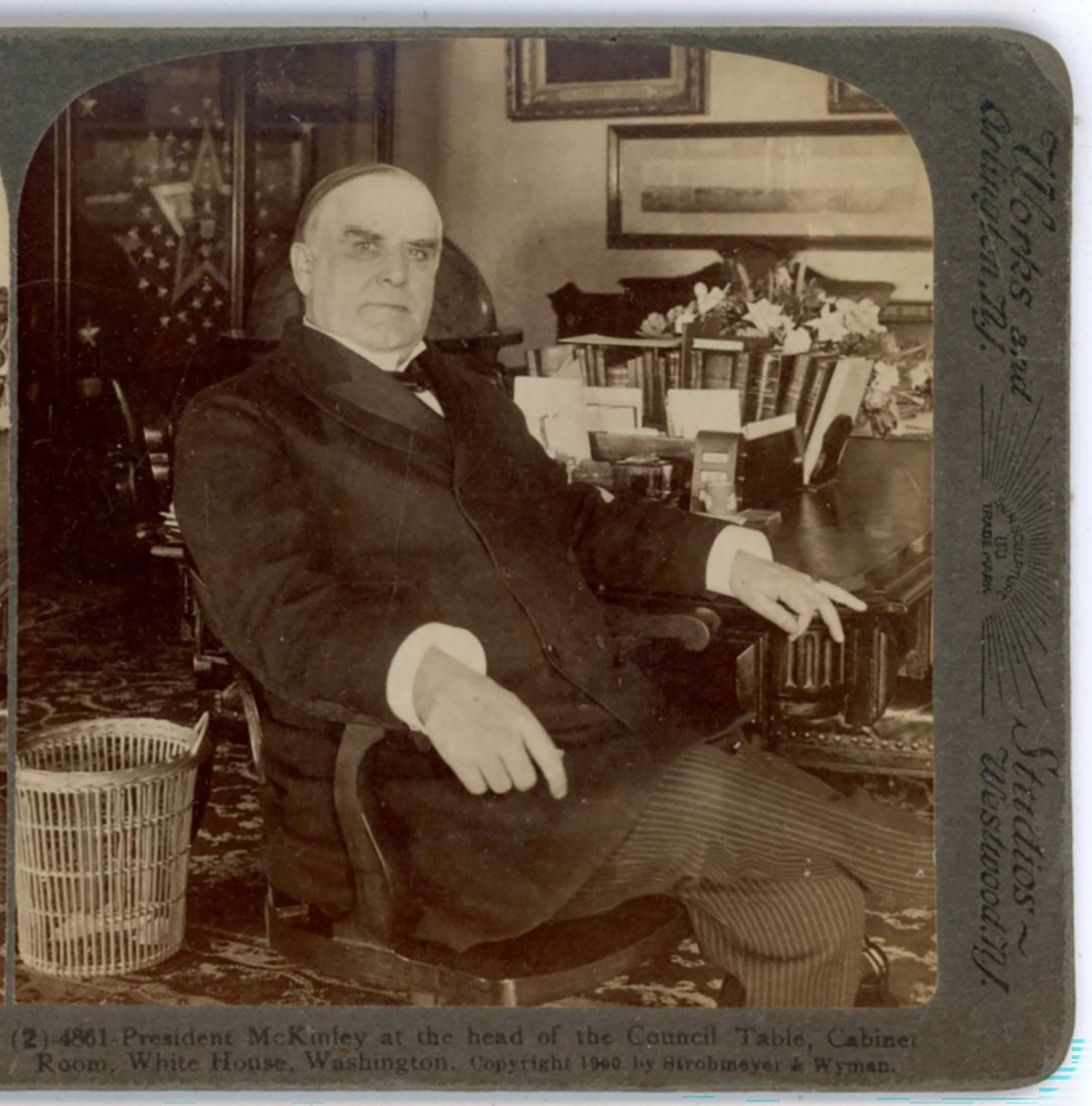 President McKinley White House Washington DC Underwood Stereoview