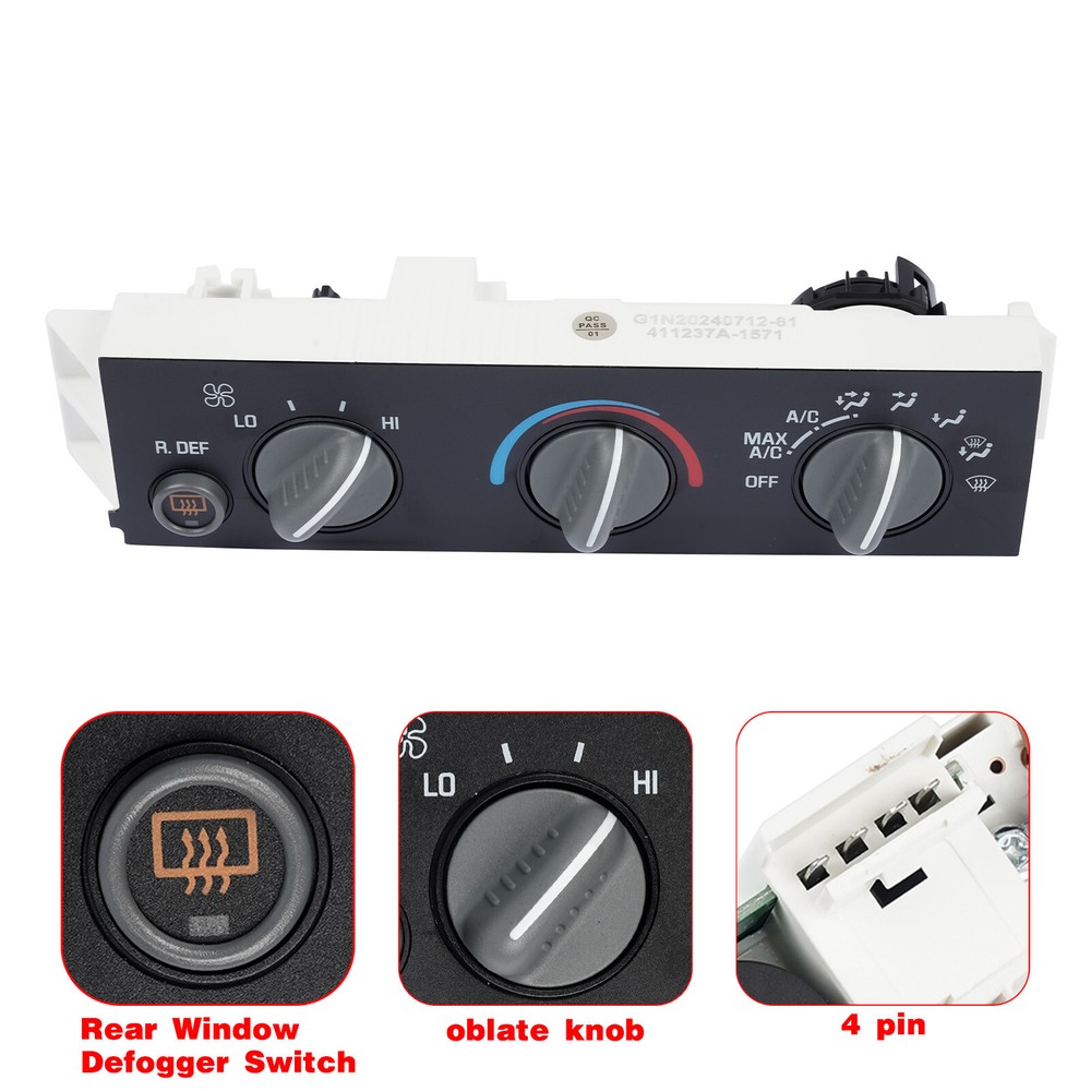 For 98-07 Chevy Express GMC Savana A/C Heater Climate Control Unit w/ R. Defrost