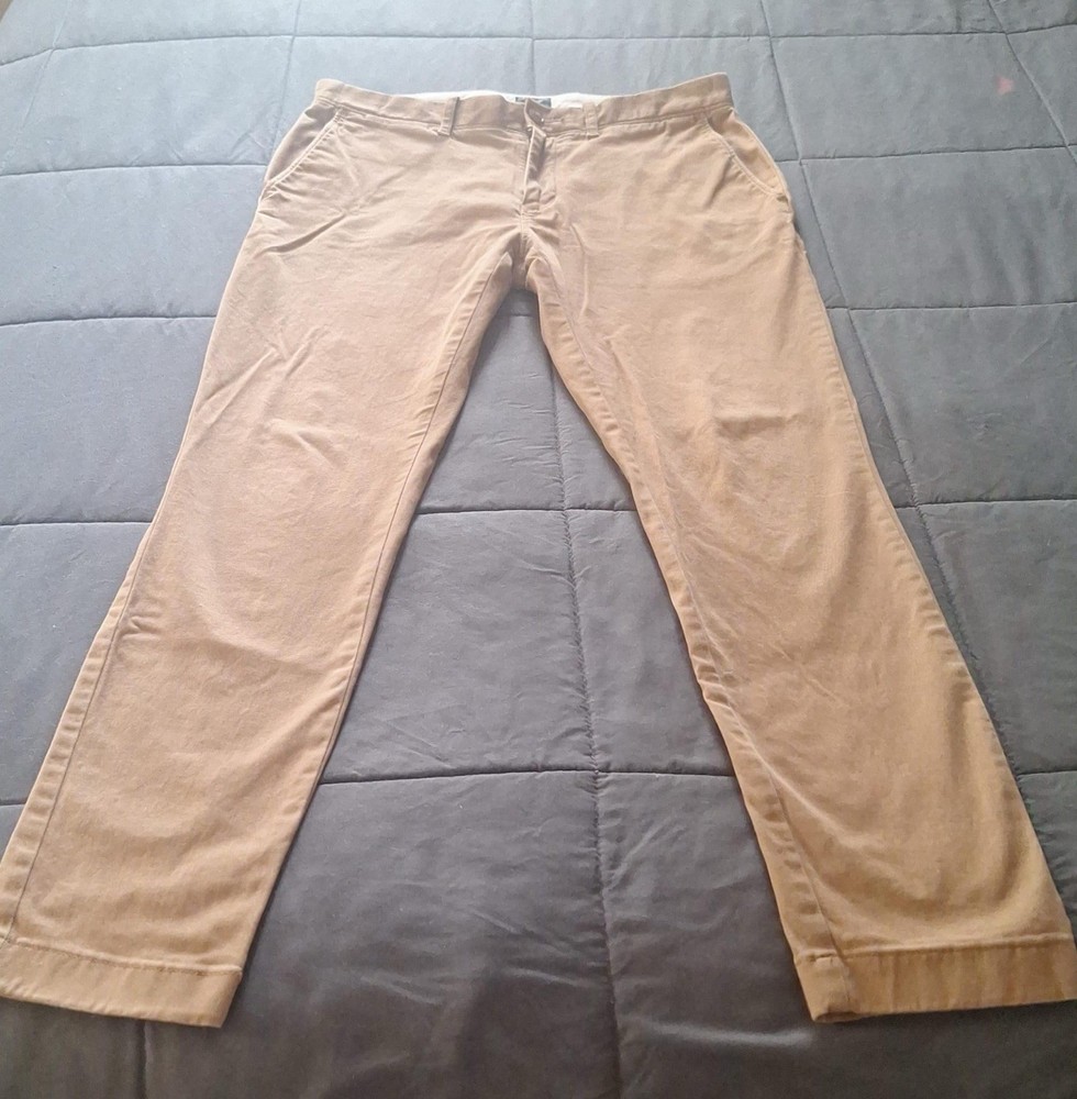 J Crew Pants Men 30 X 30 Earth 250 Skinny Fit Stretch Cotton Travel Casual Chino