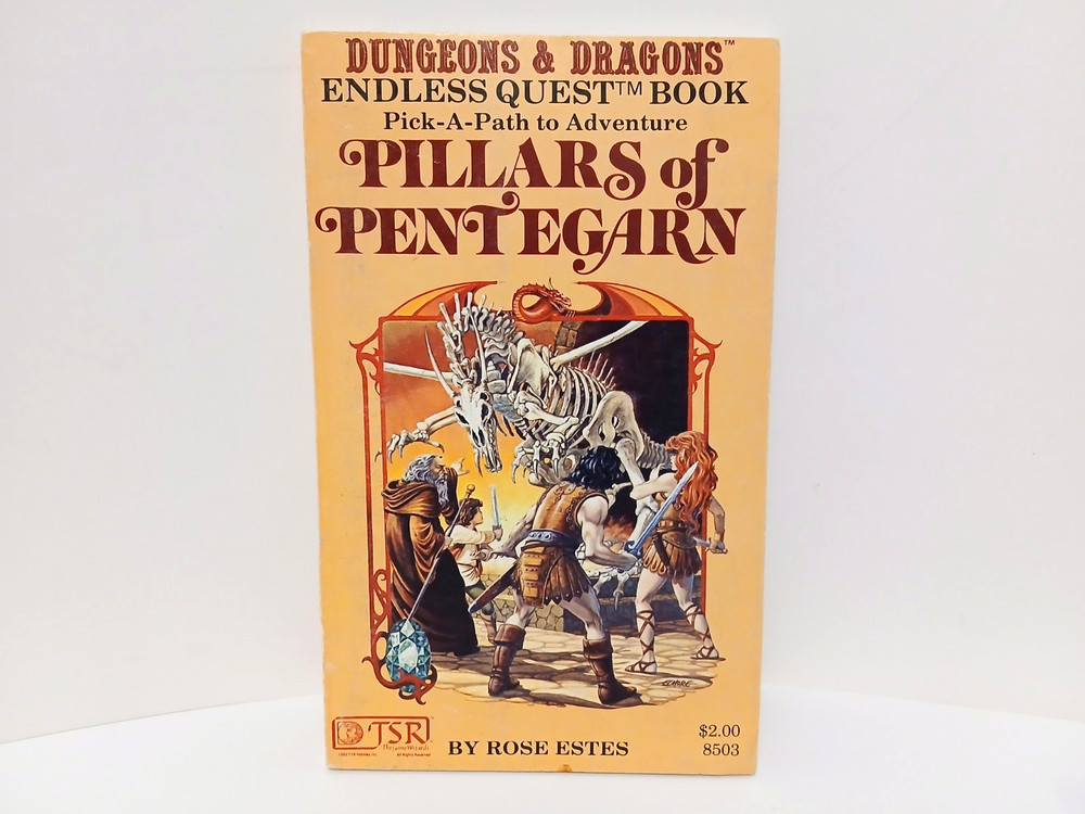 Dungeons and Dragons Endless Quest Book Pick-A-Path Pillars of Pentegarn Estes
