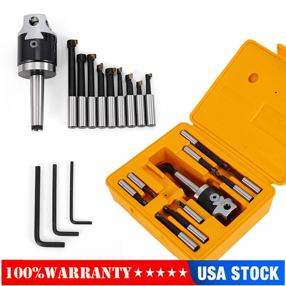 9Pcs Boring Head MT2 M10 1/2