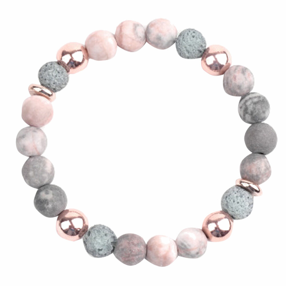 Natural Lava Bracelet Yoga Beads Bangles Volcanic Stone Bracelet