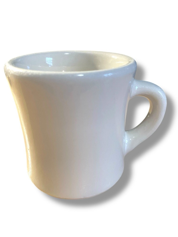 Vintage Victor STAMPED Restaurant Ware Heavy Duty Diner Coffee Mug Cup Beige 8oz