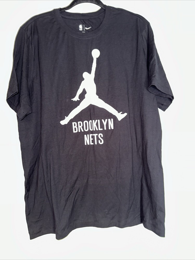 Nike Mens Brooklyn Nets Essential Jordan NBA T-Shirt Black XL PBF