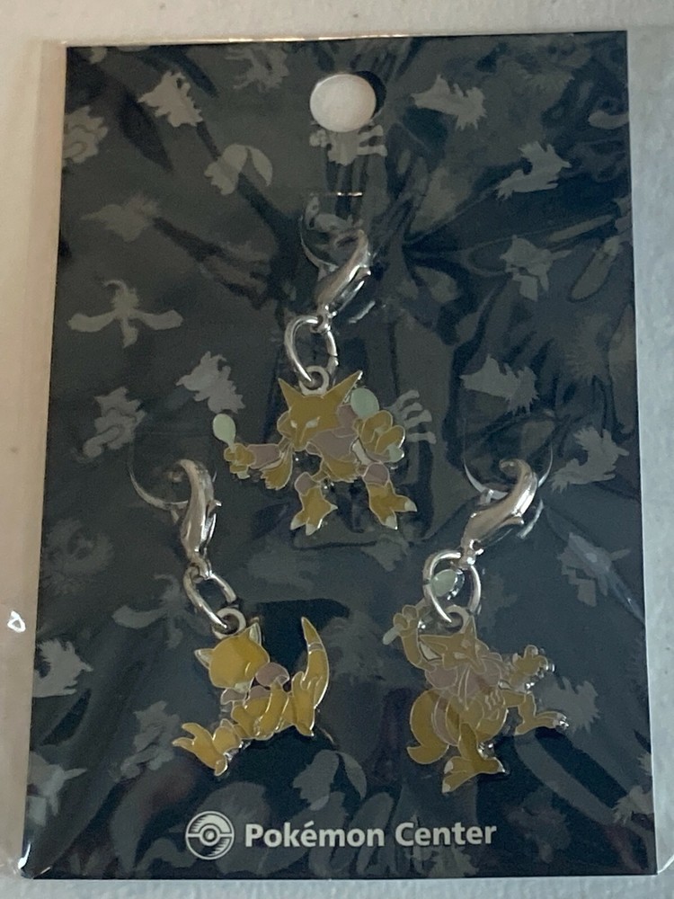 Pokemon Center Abra Kadabra Alakazam Metal Llavero Dije Clip Sellado Nuevo-image