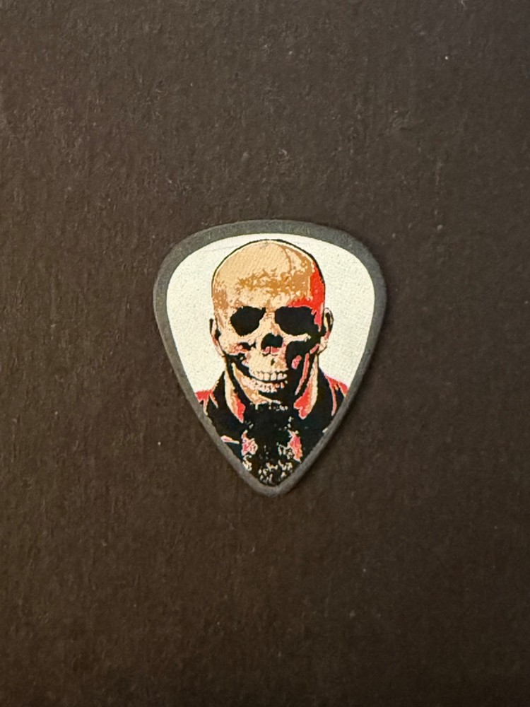 guitar pick collection - ANTHRAX. SCOTT IAN.  PORTRAIT/SKULL. LOGO. BLACK.