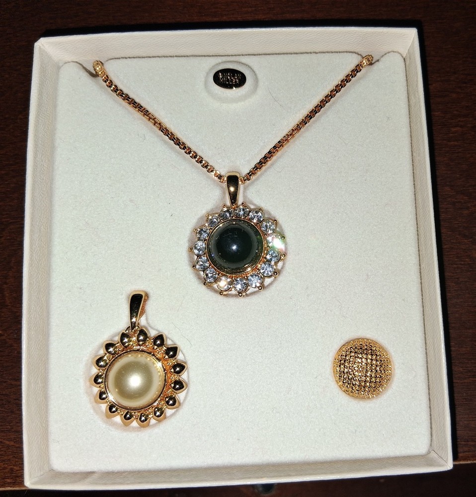 Vintage Nolan Miller Glamour Collection Sunflow Necklace Interchangeable Pendant
