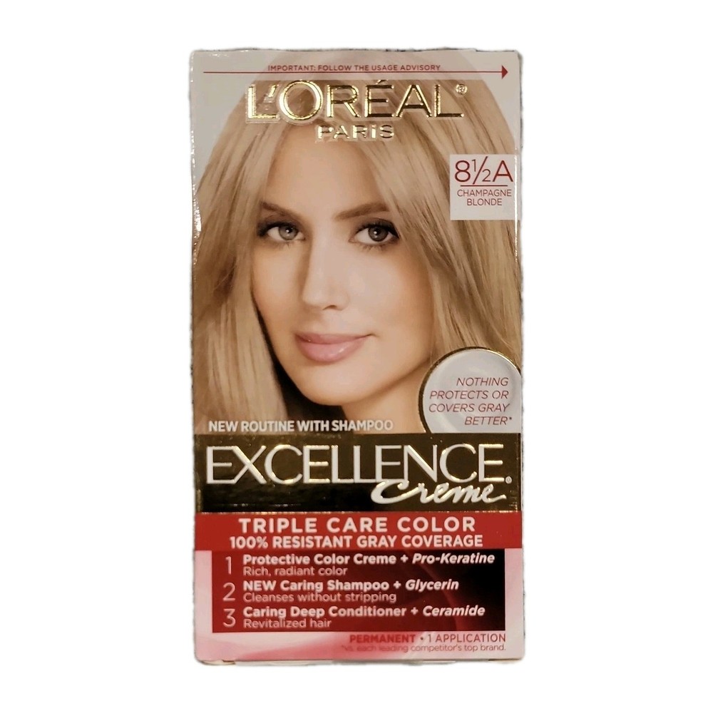 Loreal Excellence Triple Protection Hair Color Creme 8.5a Champagne Blonde - 1 EA
