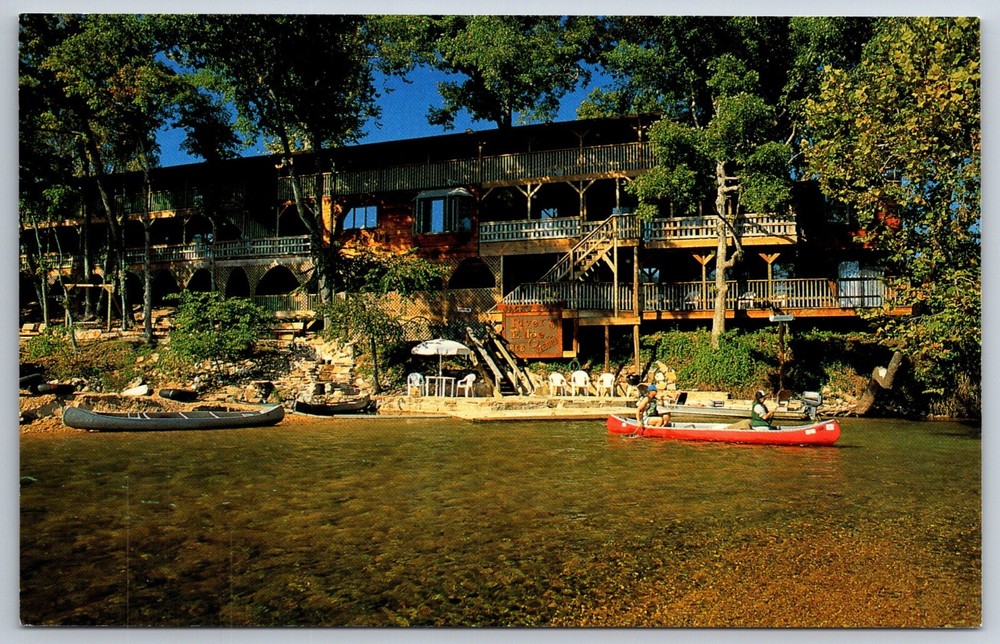 Roadside~River's Edge Eminence Missouri~Vintage Postcard