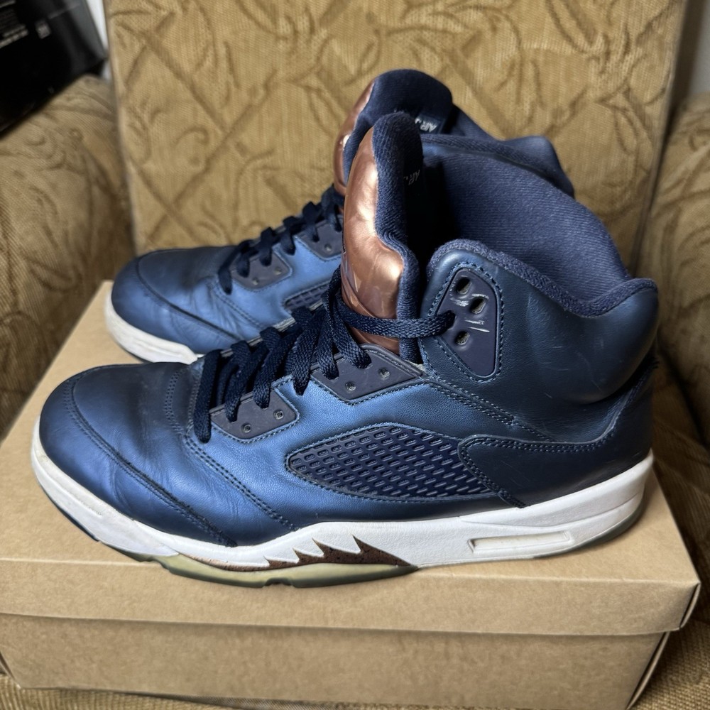 Size 11.5 - Air Jordan 5 Retro Bronze Navy White (136027-416) No Box