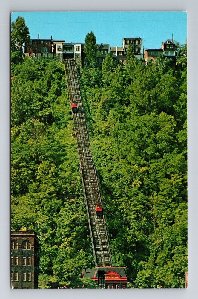 Pittsburgh PA-Pennsylvania, The Duquesne Heights Incline, Vintage Postcard