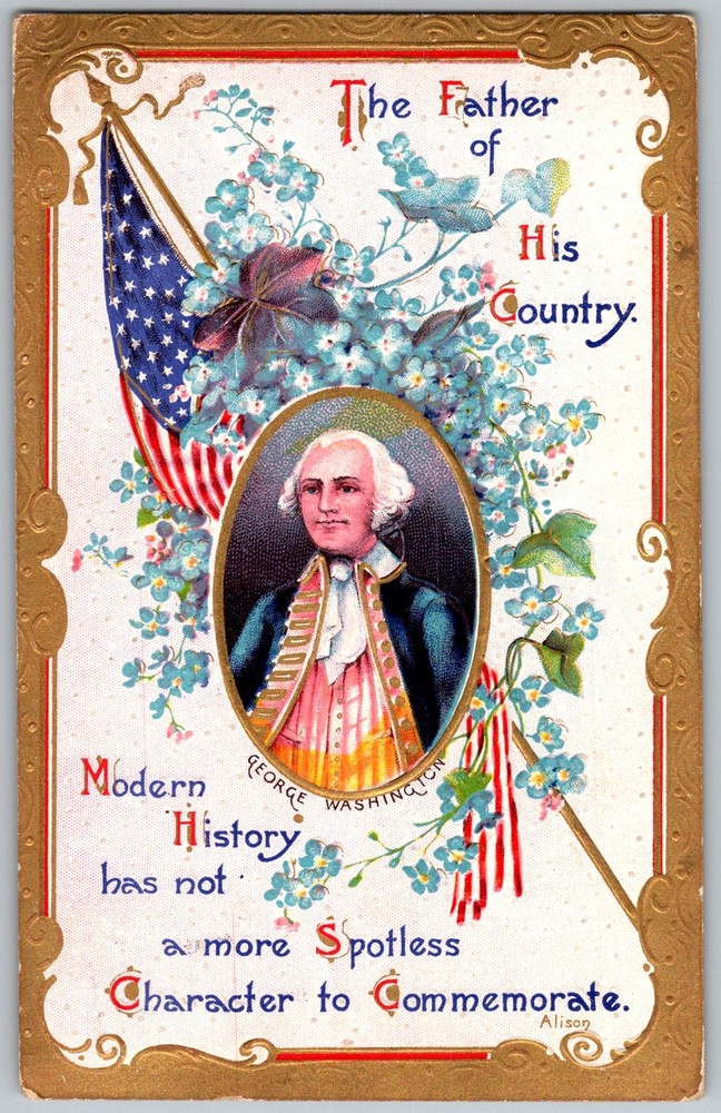 Antique Postcard George Washington Portrait 1910s