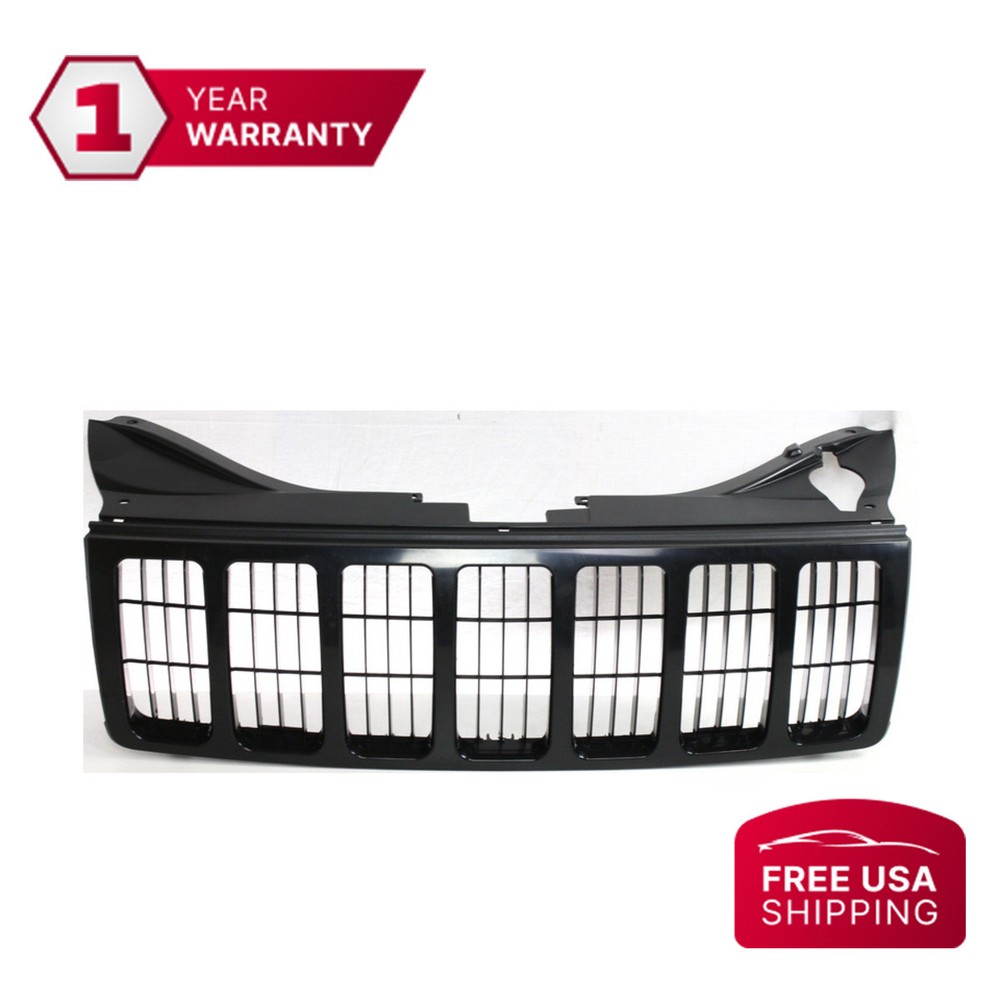 Grille Assembly Black Shell and Insert For 2005-2007 Jeep Grand Cherokee